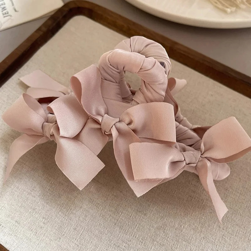 1pc Korean elegant and cute bow clip, new high-end style, large hair volume