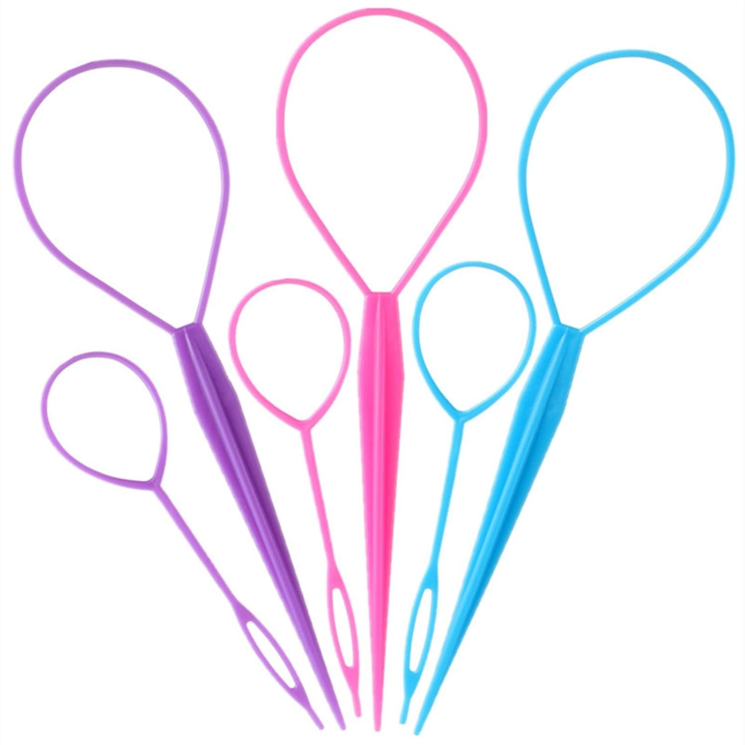 6pcs Topsy Tail and Hair Loop Styling Tool Set – Ponytail Makers, French Braid