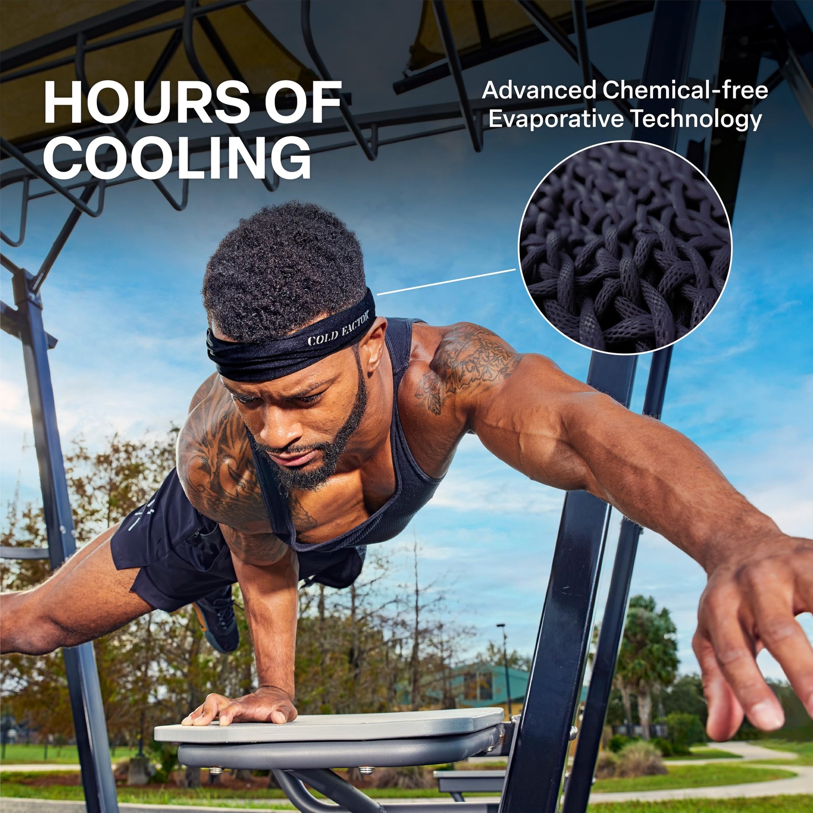 Instant Cooling Headband 3 Pack (Black) | Advanced Chemical-Free Evaporative …