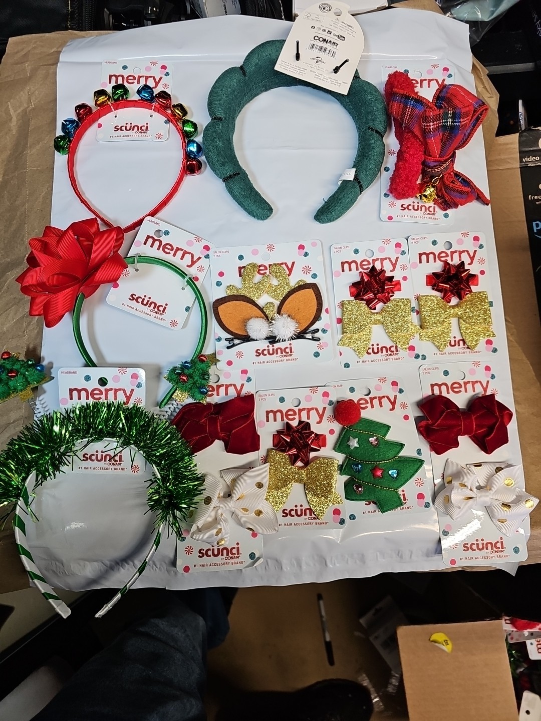 Christmas Holiday Hair Pieces 12 Item Set/lot