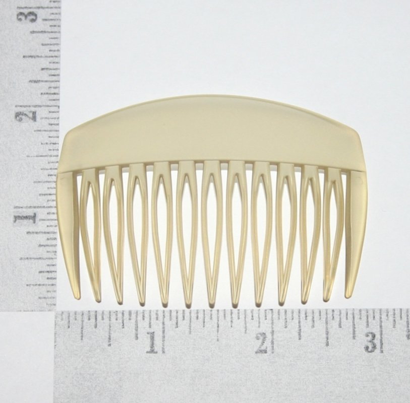 Women Hair Side Comb Matte Spring Pastel Plain Color Vintage New Made in France