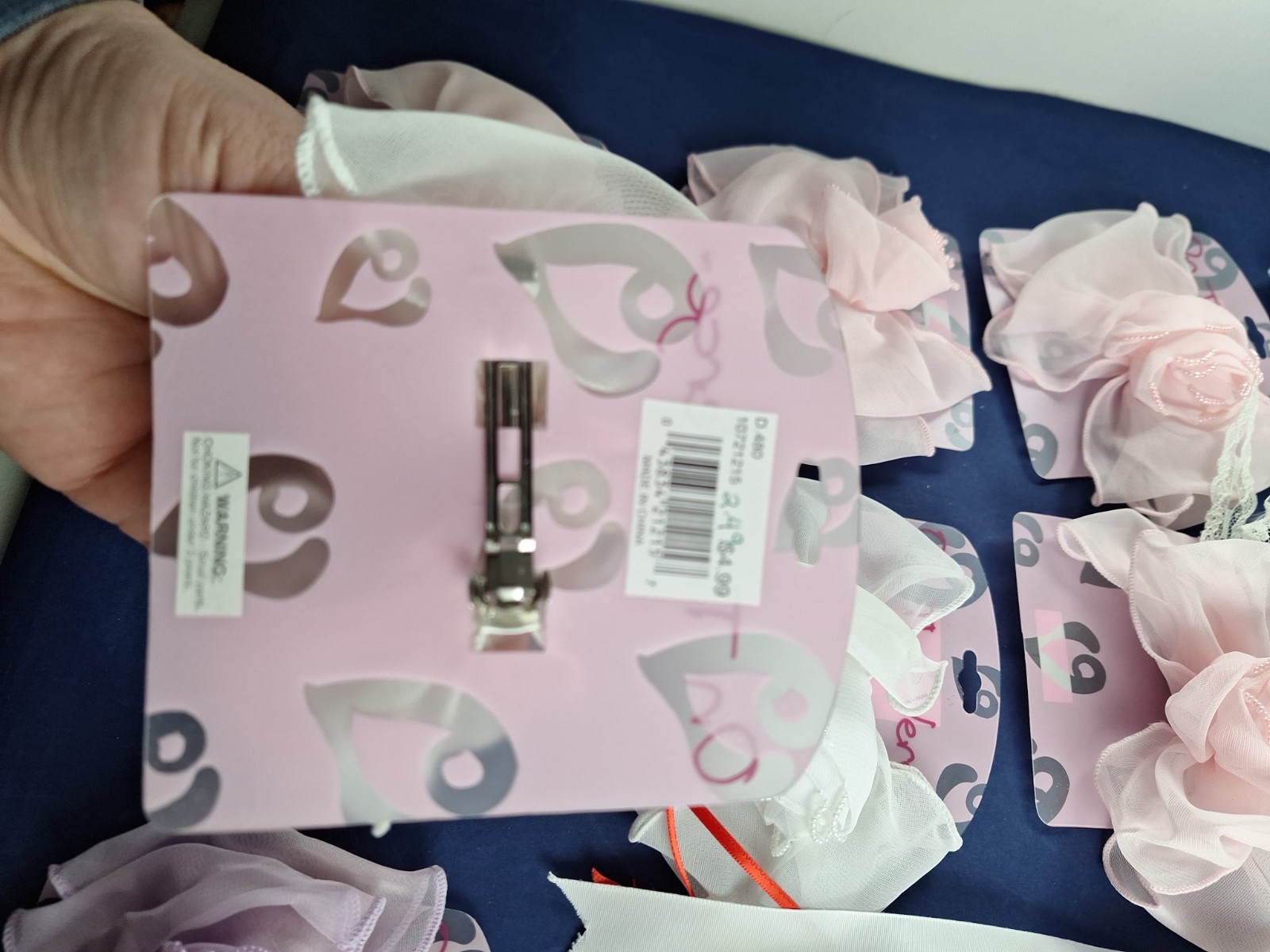 Vtg 90s Y2K Hair Bows Spring Clip Barrettes Lot of 16 Bows Big Rose *6FB-B
