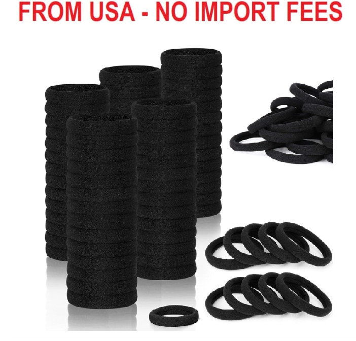 Hair Ties for Girls Elastic Hair Tie 200 PCS Black Soft for Medium Hair Hair Acc