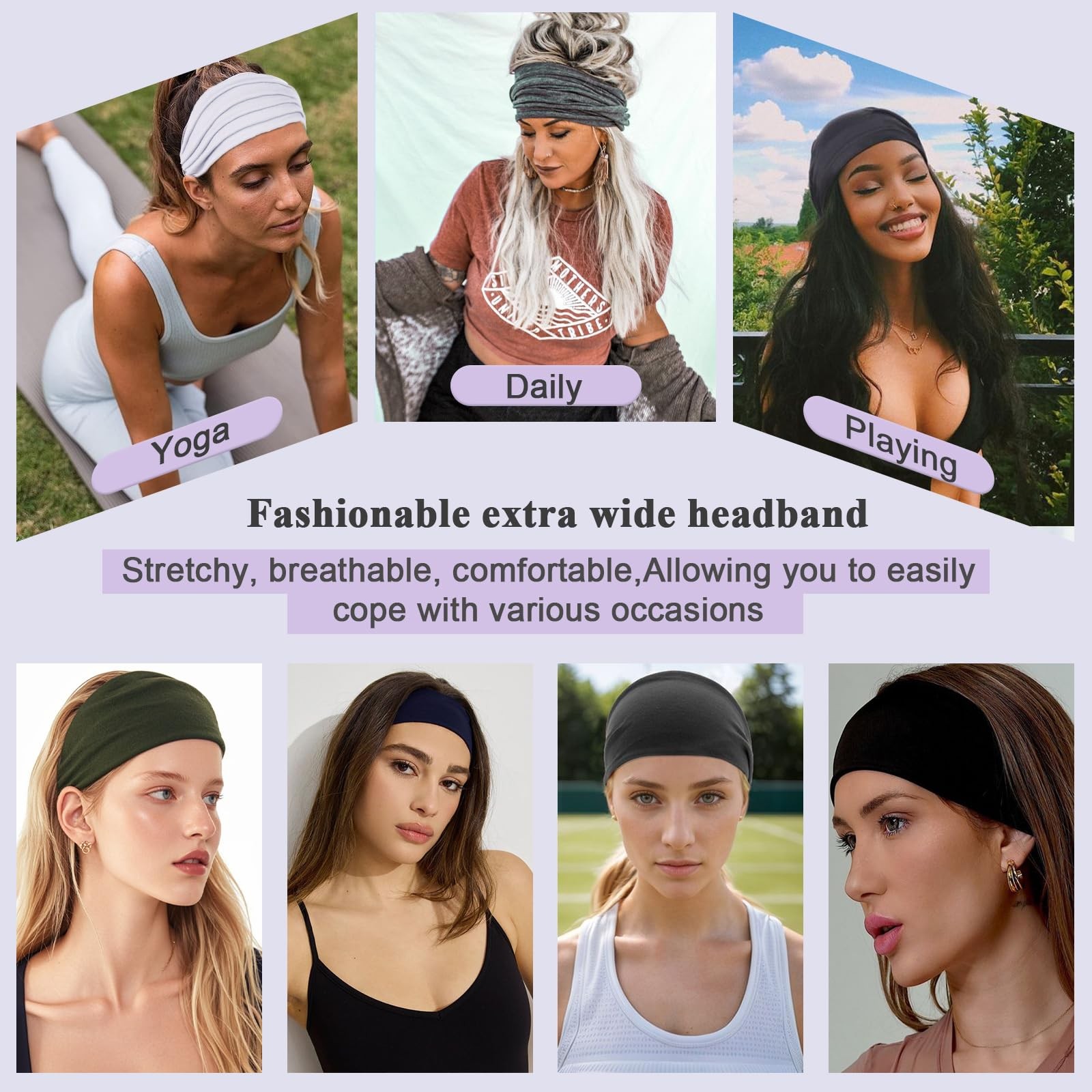 1 Count (Pack of 6), Black, White, Beige, Light Pink, Blue, Green
