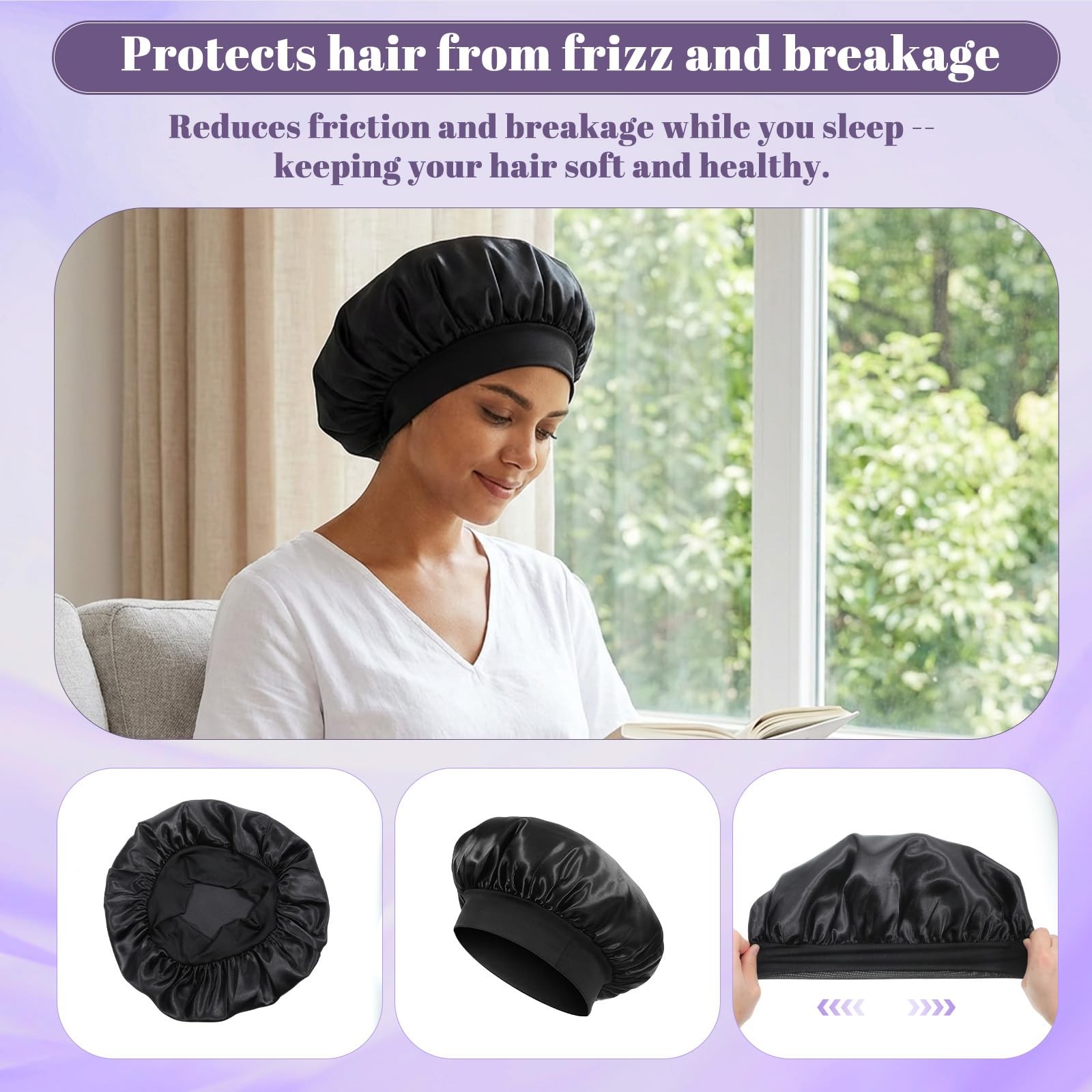 Yuanan 12 PCS Bonnets for Black Women, Mens Bonnet One Size,