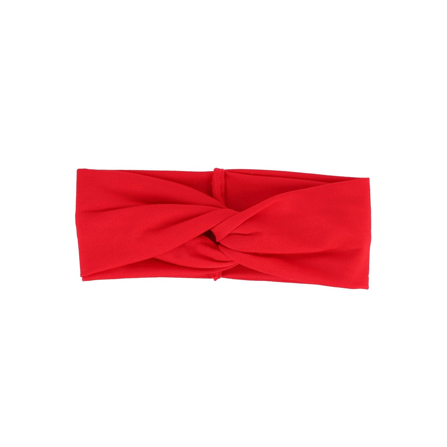 Motique Accessories Burgundy Solid Twist Turband Headwrap Hair Band for Women