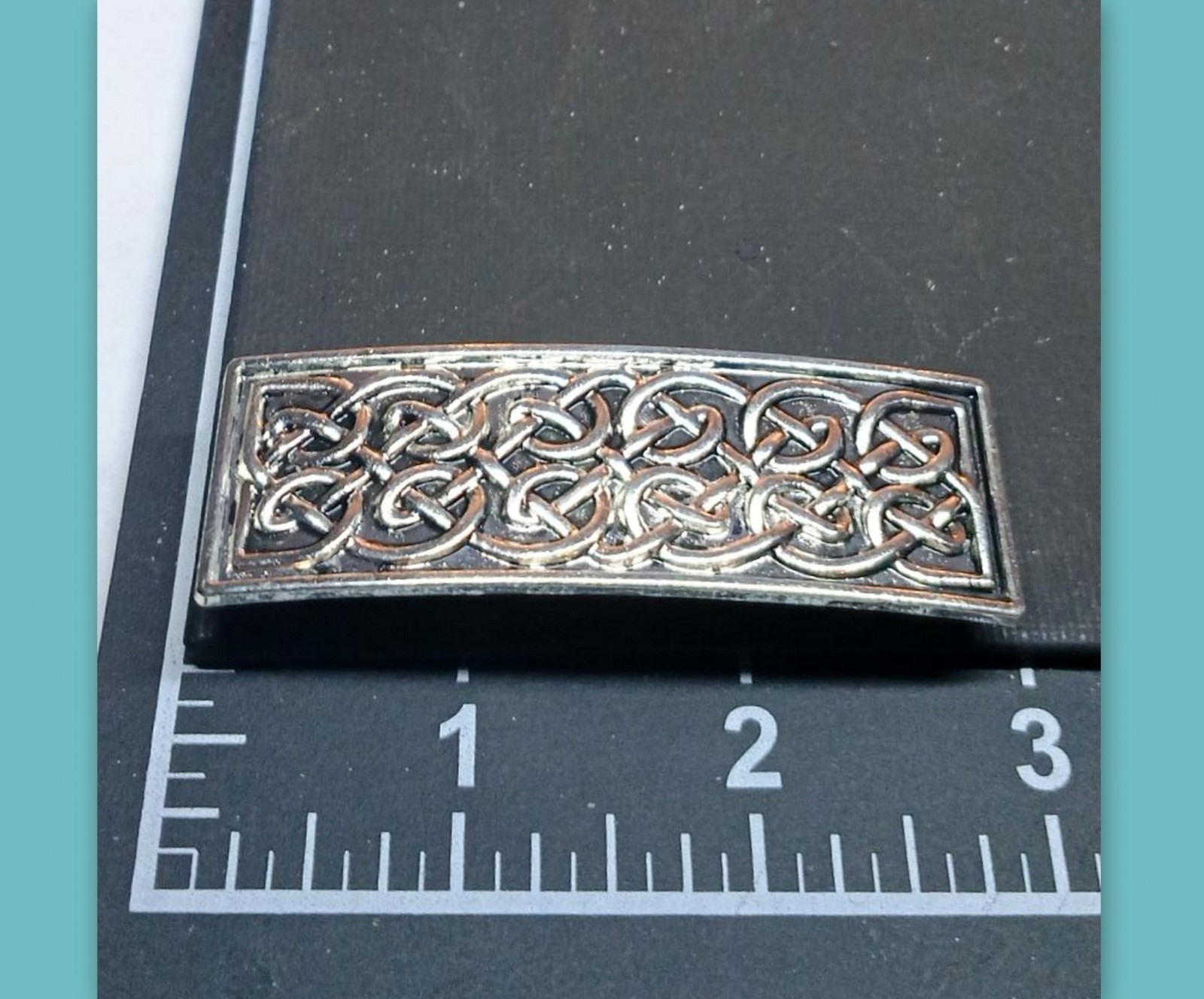 Celtic Hair French clasp Barrette Women Clip Unique Accessory metal silver knot