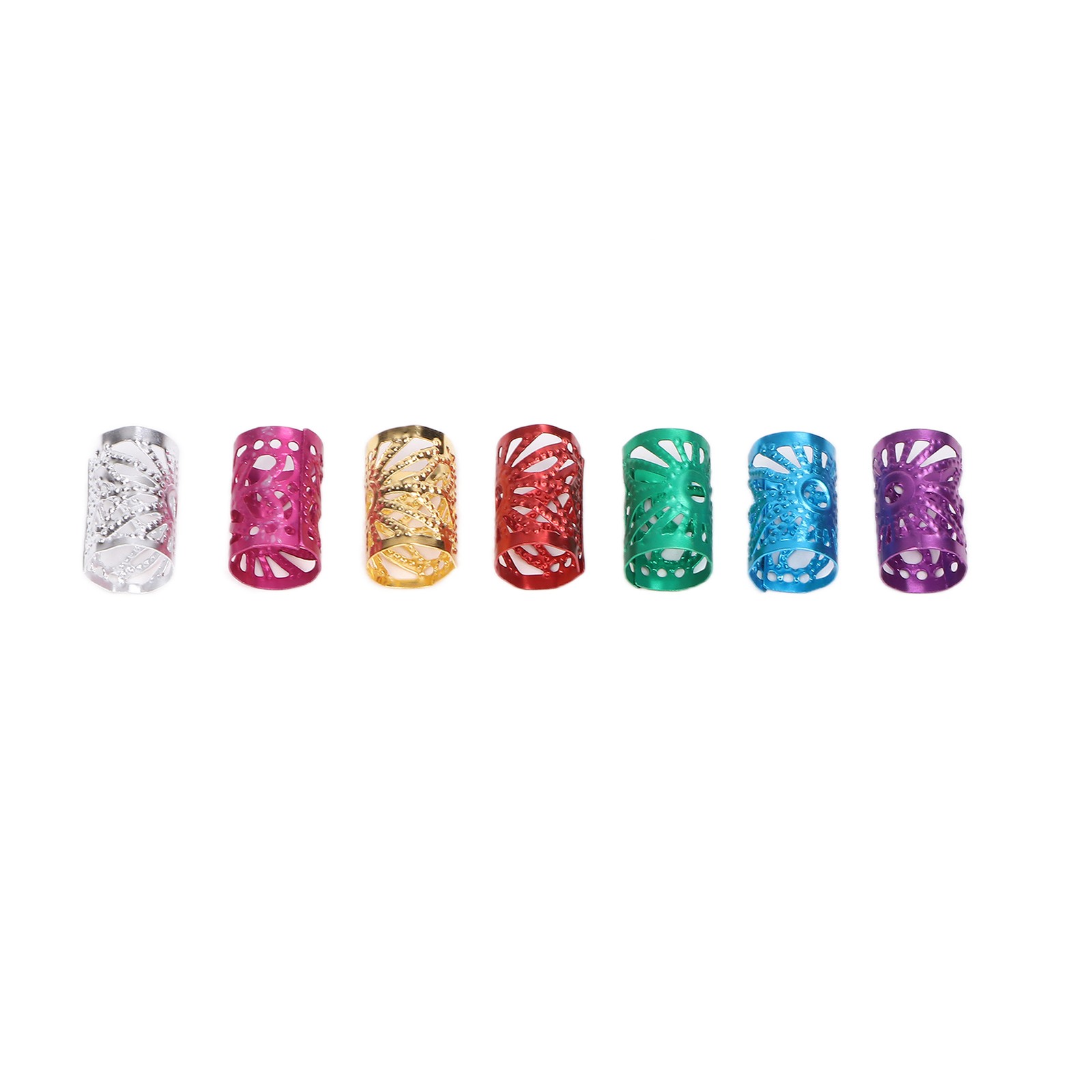 170Pcs Hair Dreadlocks Beads Various Colors Exquisite Patterns Trendy Easily Use