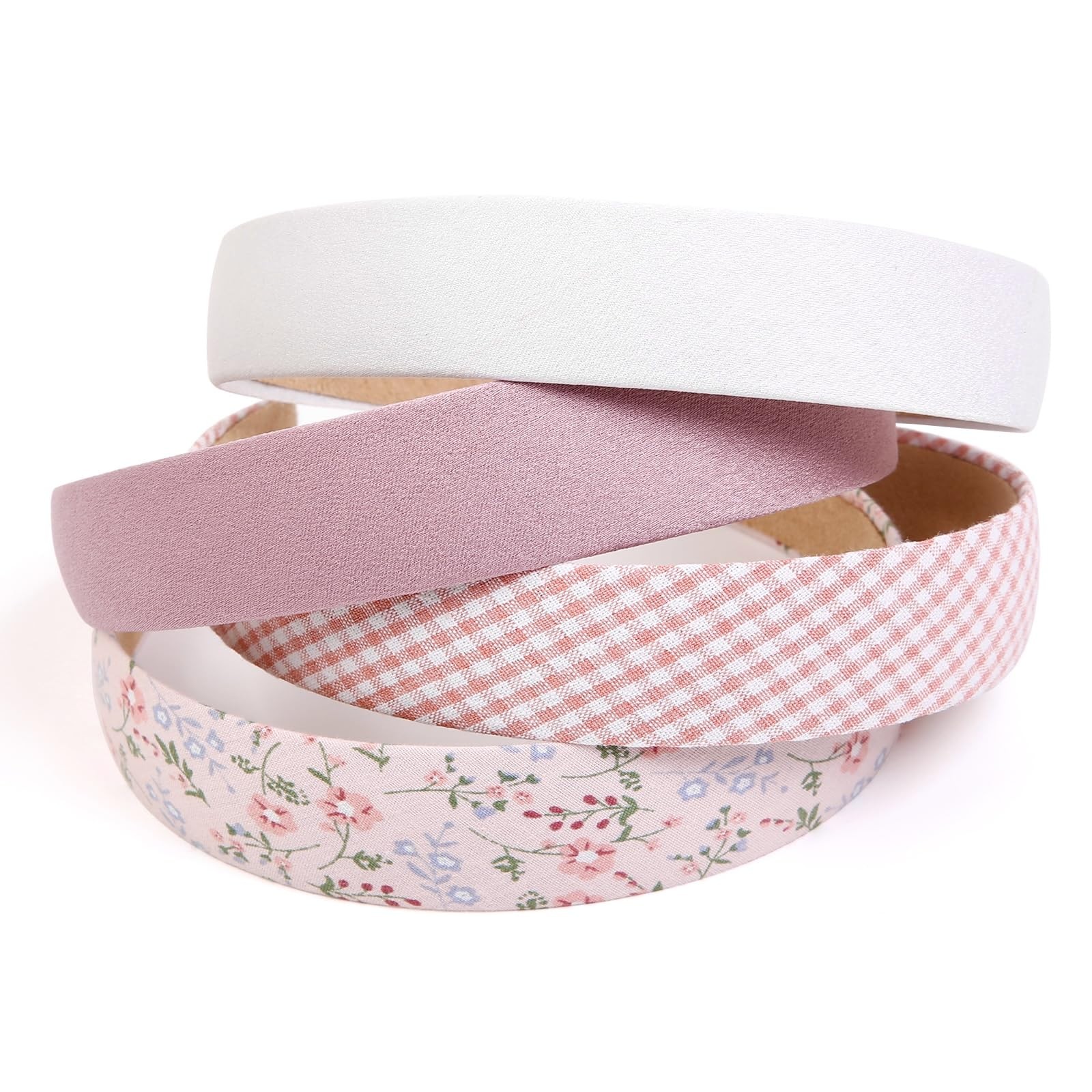 4 PCS 1 Inch Wide Fall Trendy Non Slip Elastic Headbands For Women Girls