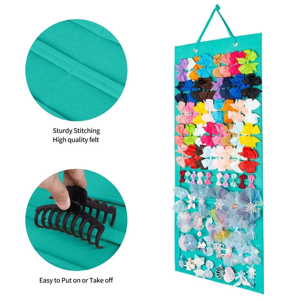 Large Claw Clip Organizer 10 Layer Hair Accessories Display Holder Mint Green-A