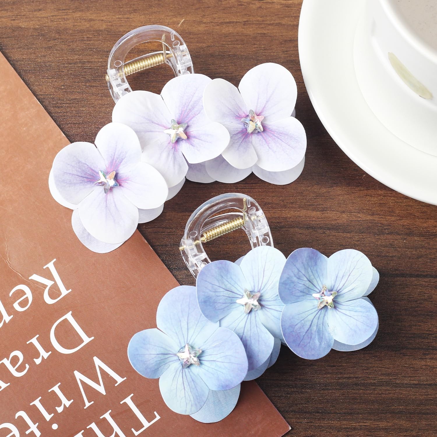 12Pcs Flower Hair Clips for Women Claw Clips for Thick and Thin Hair Small an…