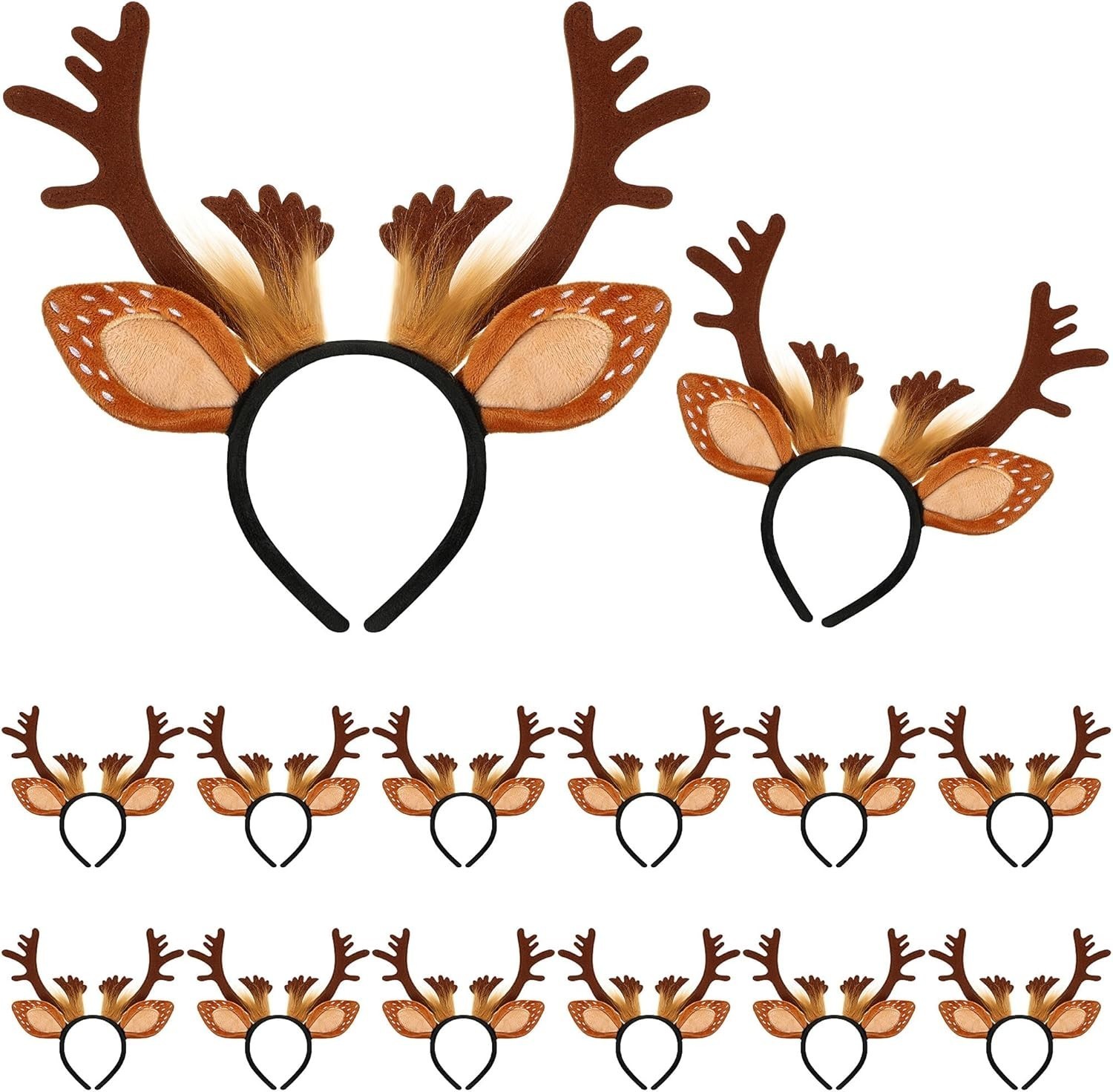 12 Pcs Reindeer Antlers Headbands Adults Christmas Antlers Headband