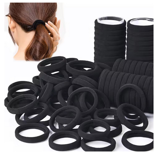 100 pieces of black and white hair bands, women’s hair bands, high-elasticity