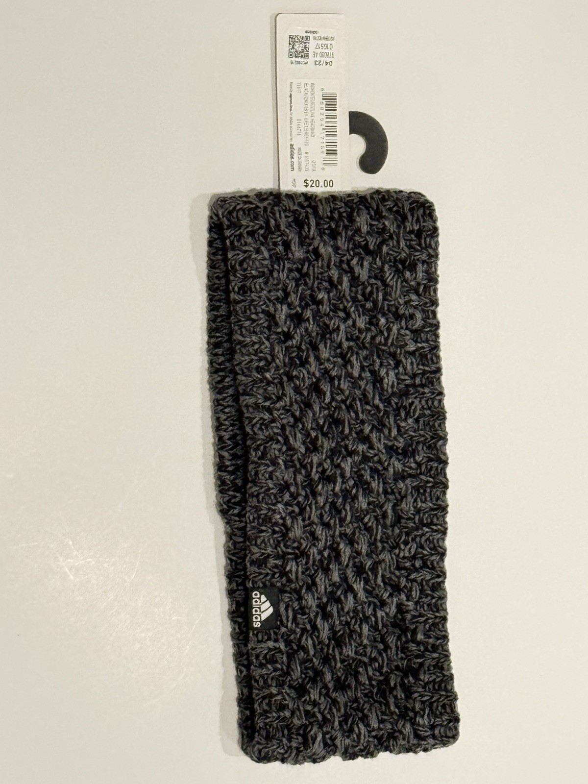 NWT Adidas Crestline Fleece Lined Headband Womens Fit Black/Onyx Gray OSFA