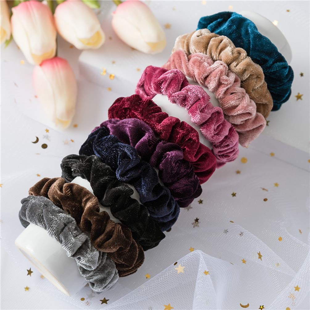 KINGMAS 10 Pcs Hair Ties 1 Count (Pack of 1), Set 10 – Velvet