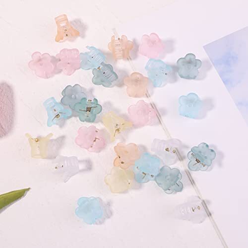 48Pcs Small Hair Claw Clips, Mini Hair Clips No-Slip Grip Spring color-48PCS