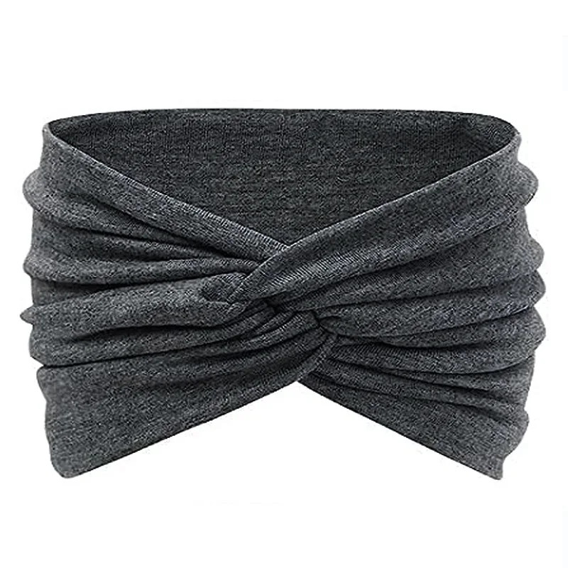 Headbands Yoga Wide Thick Stretch Boho African Turban Leopard Knotted Women