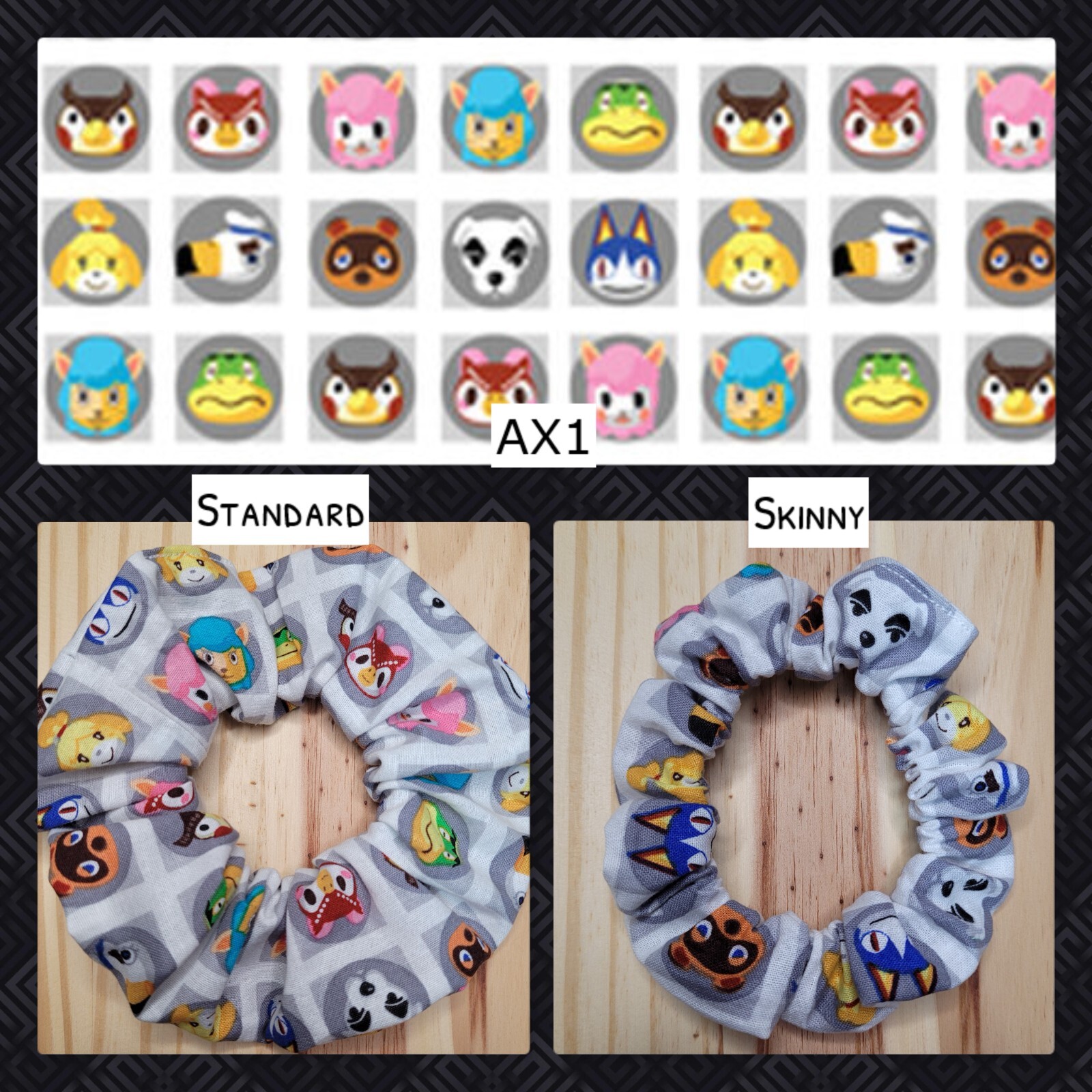 Animal Crossing Scrunchies | Handmade in the USA | Long Lasting Silicone Elastic