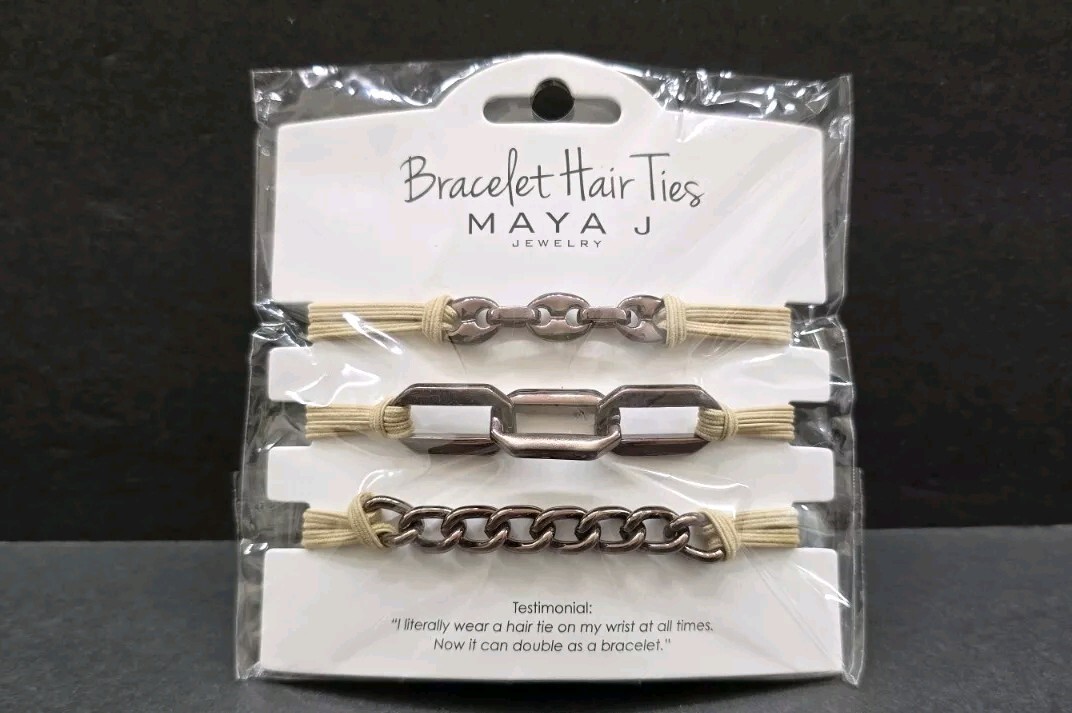 Bracelet Hair Ties Tan & Bronze 3 Pack Maya J – NEW – Fast Shipping!!