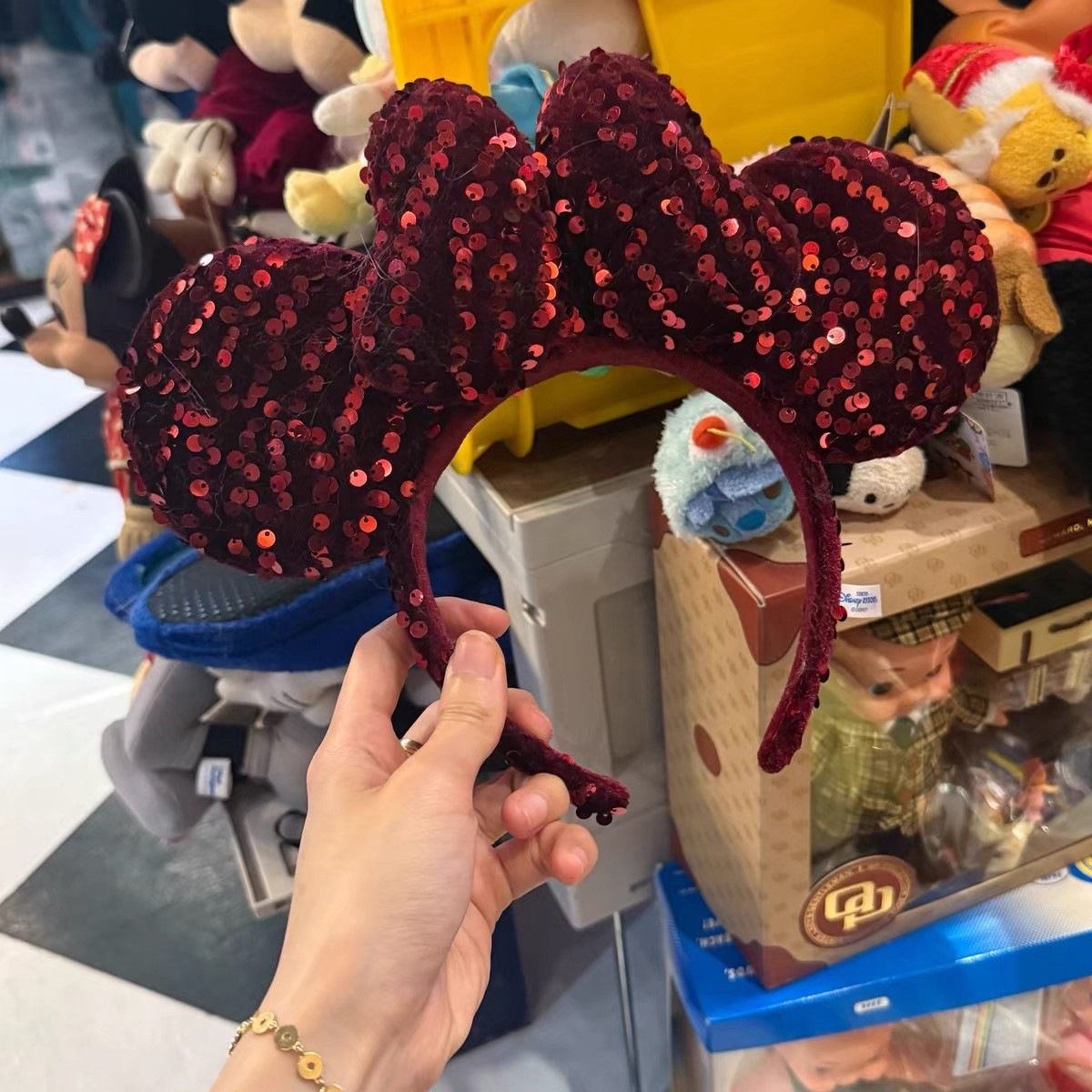 2026 Loungefly Disney.Parks Mickey Magical Minnie Mouse Ears Sequins Headband