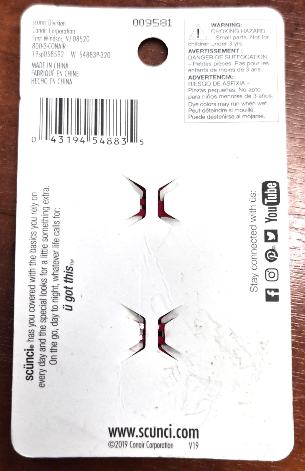 Estate NOS Scunci 2 pc Holiday Christmas Snap Hair Clips Rudolph the Reindeer
