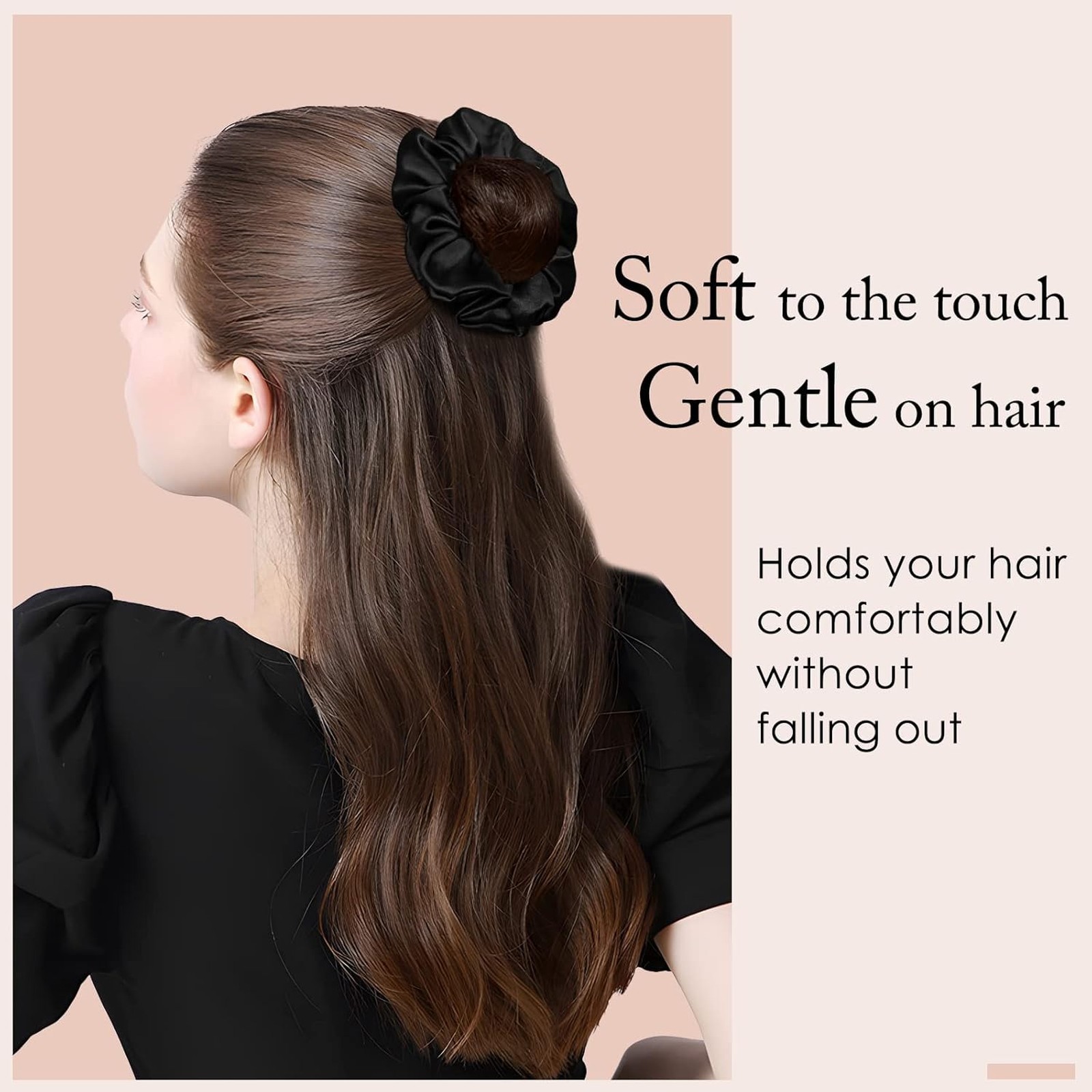 Silk Hair Ties Scrunchies 100% Mulberry Silk for Hair Sleep Frizz Breakage
