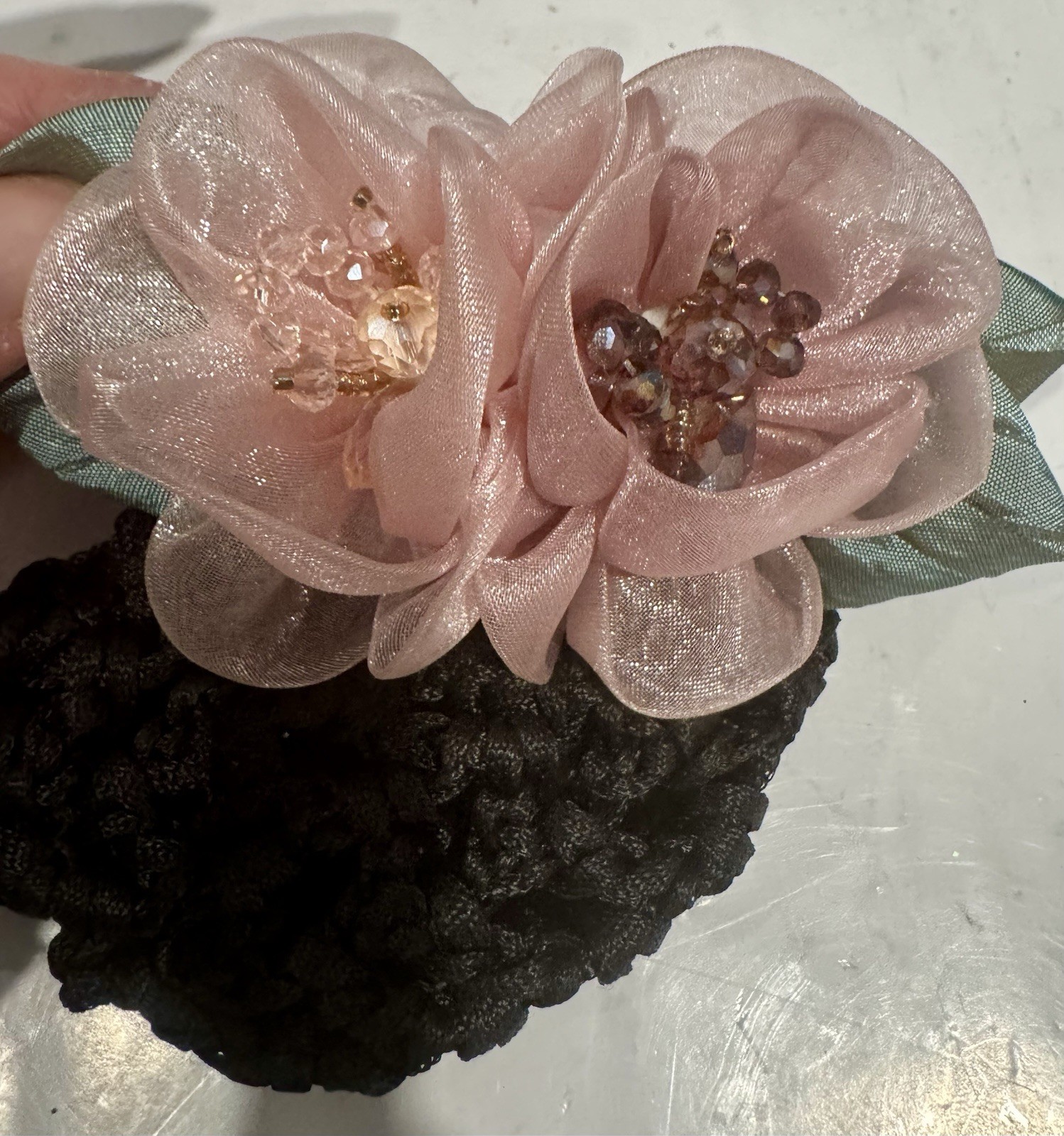 Ribbon Flower Hairgrips Lace Bow Hair Net Hair Bun Wedding Hair Accessories