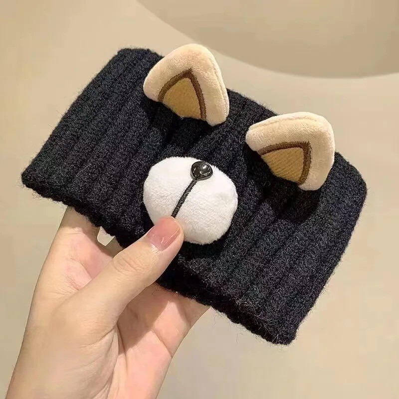 Women & Teen Headband Ear Warmer Hairband Cat Ear Cute Elastic Kitty Head Wrap