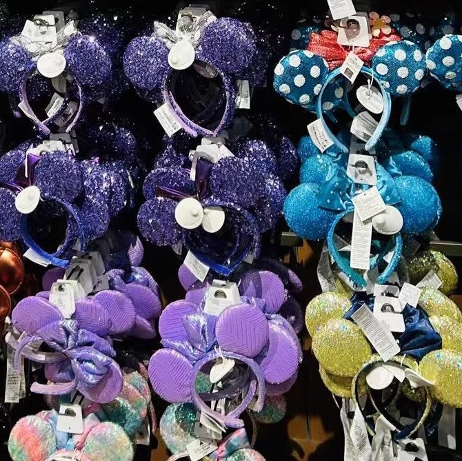 230+ Disney- Parks Sequin Minnie Mickey Mouse Ears Magical Bow Headband Gifts