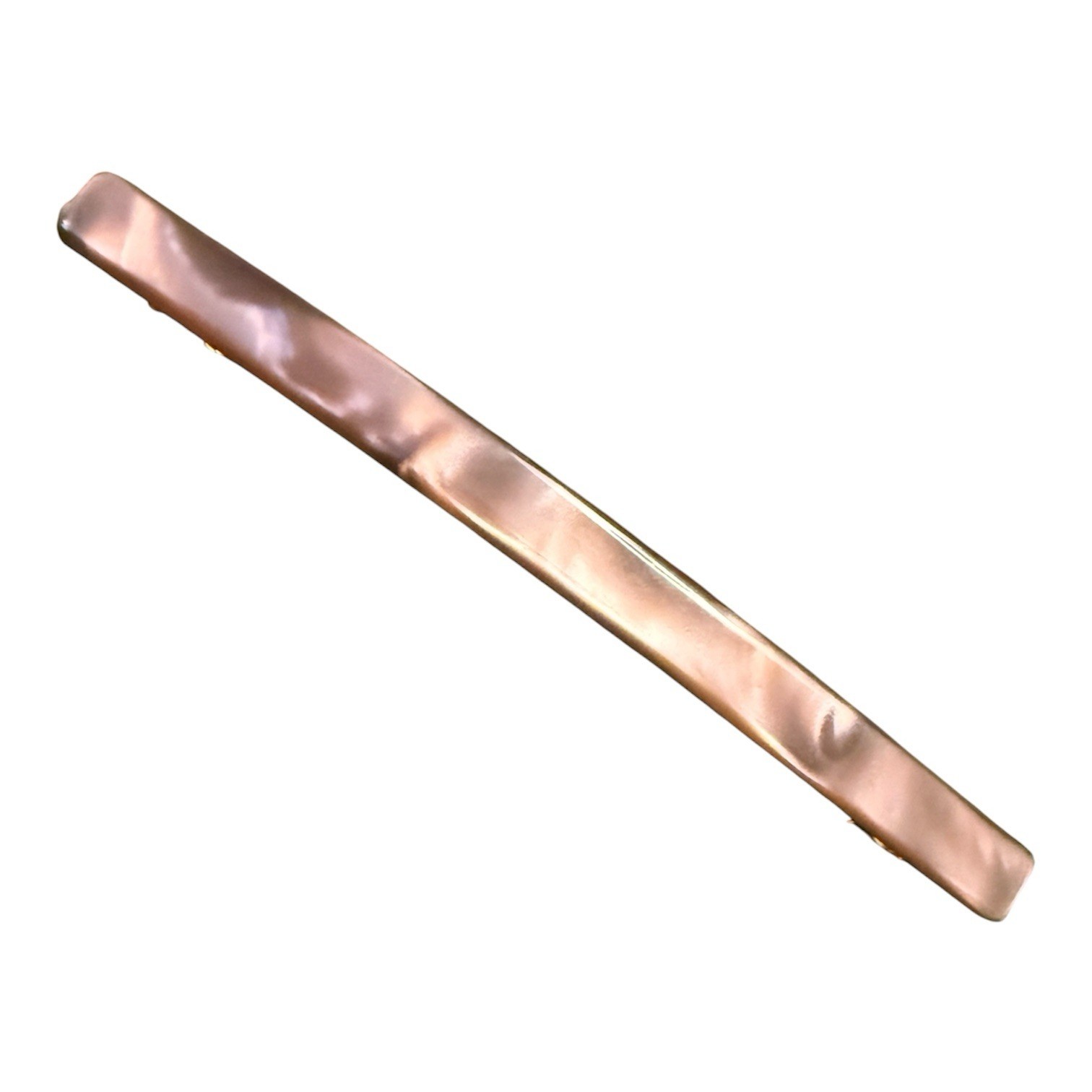 1970’s Pearlescant Slim Extra Long French Bar Barrette, 4” long, Deadstock