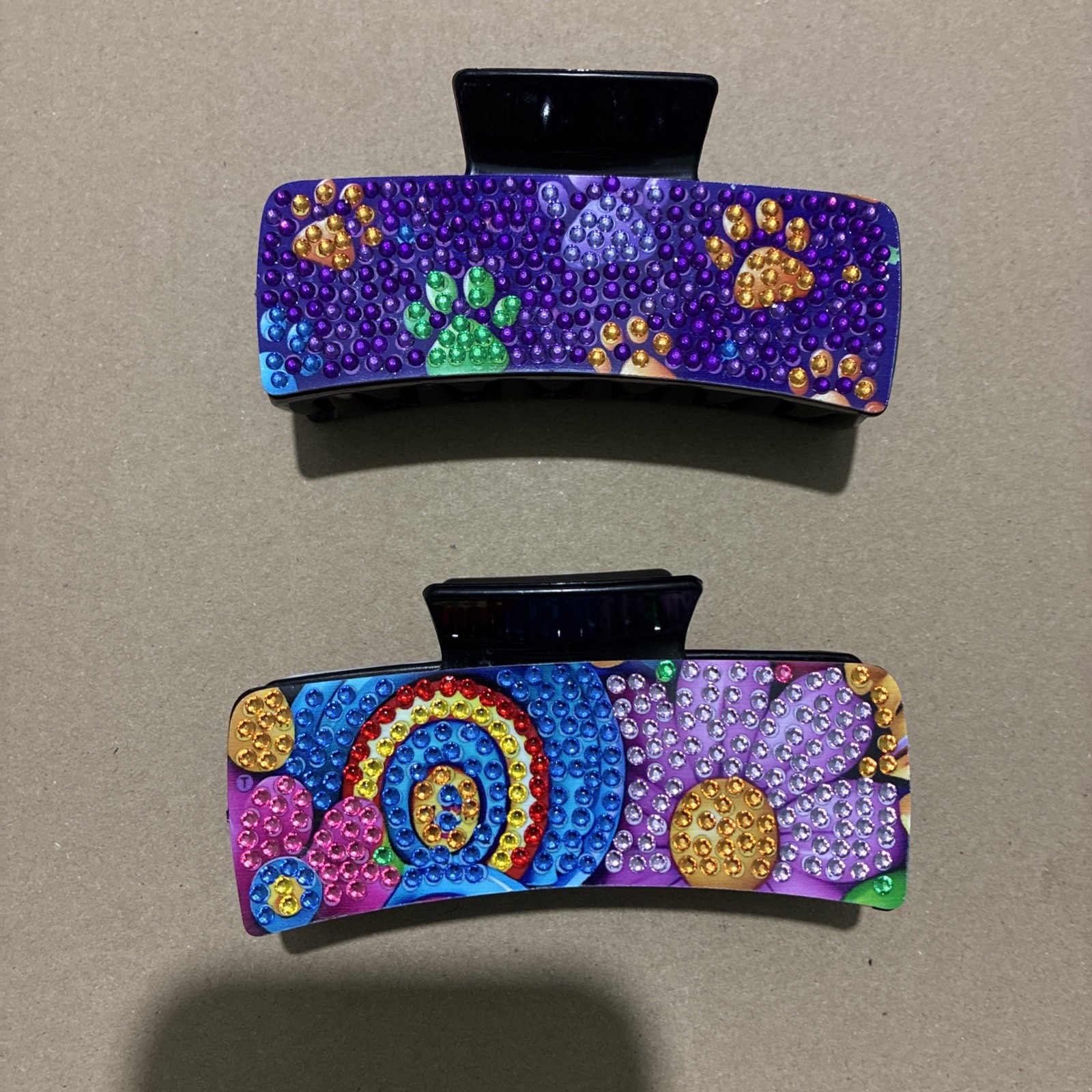 Finished Diamond Art Hair Clips