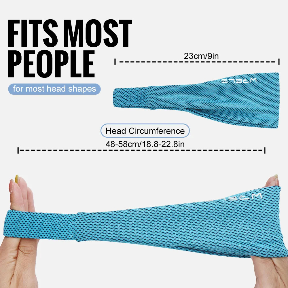 Summer Sport Headband Breathable Fitness Sweatband Non Slip Elastic Tennis Headb