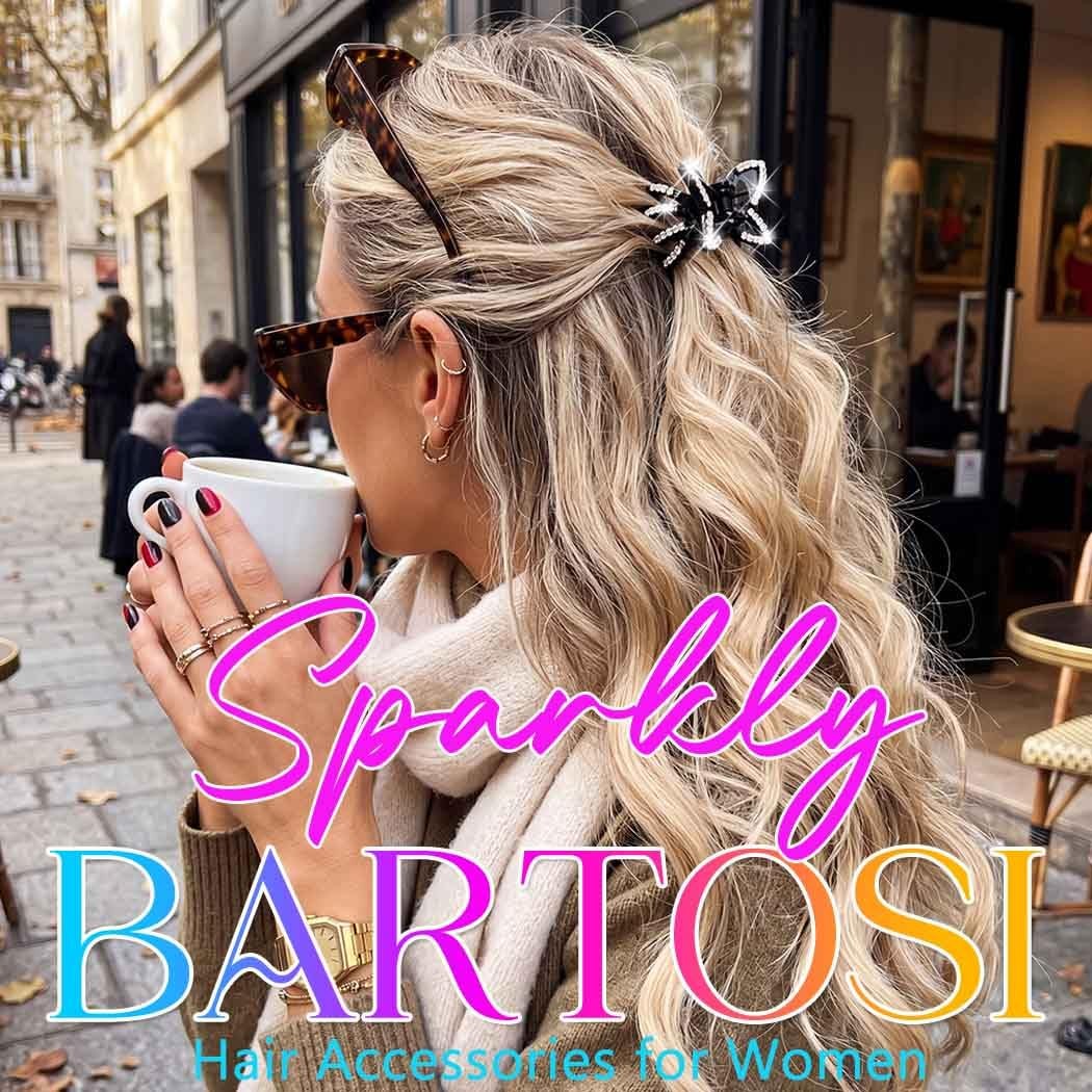 BARTOSI Rhinestone Claw Clips Sparkly Hair 1 Count (Pack of 1), Butterfly
