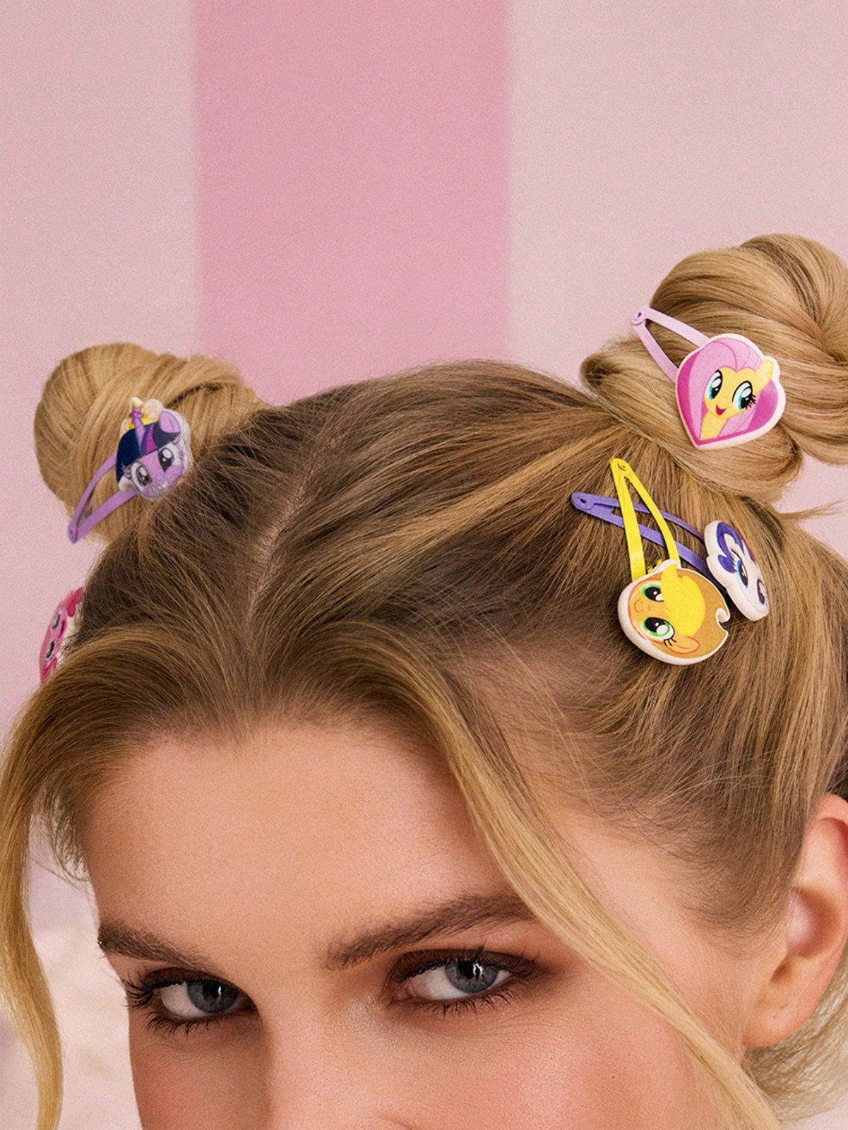 My Little Pony Cute Kawaii Y2K Contour Barrettes Snap Hair Clips – 6 Pairs