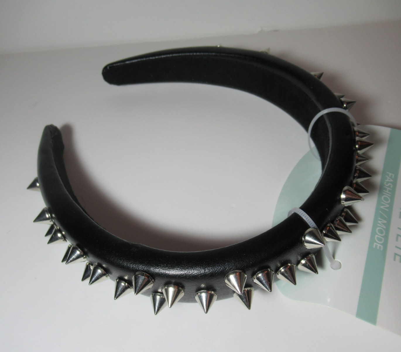 1 Black & 1 Pink Pleather Studded Spiked Headband Punk Alt Kawaii Goth Emo New