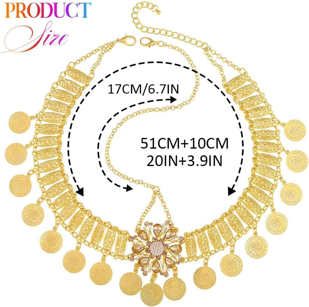 Gold Head Chain Jewelry Coins Boho Headpiece Festival Costume Hair Accessories f