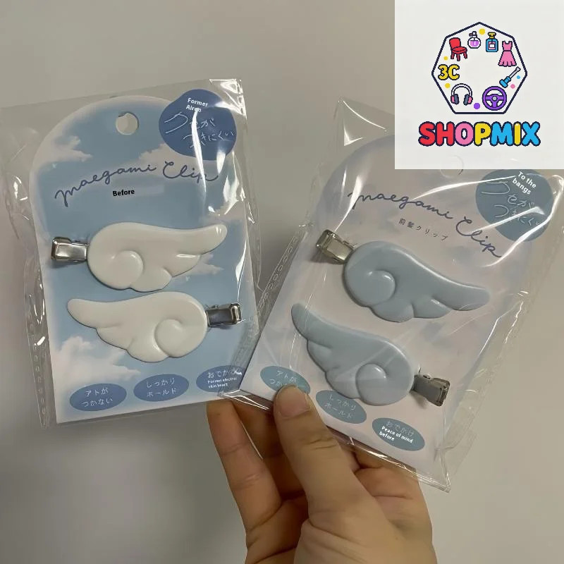 1Pair Cute Sweet Japanese Style Y2K Angel Wing Hair Clip Hairpin Barrettes