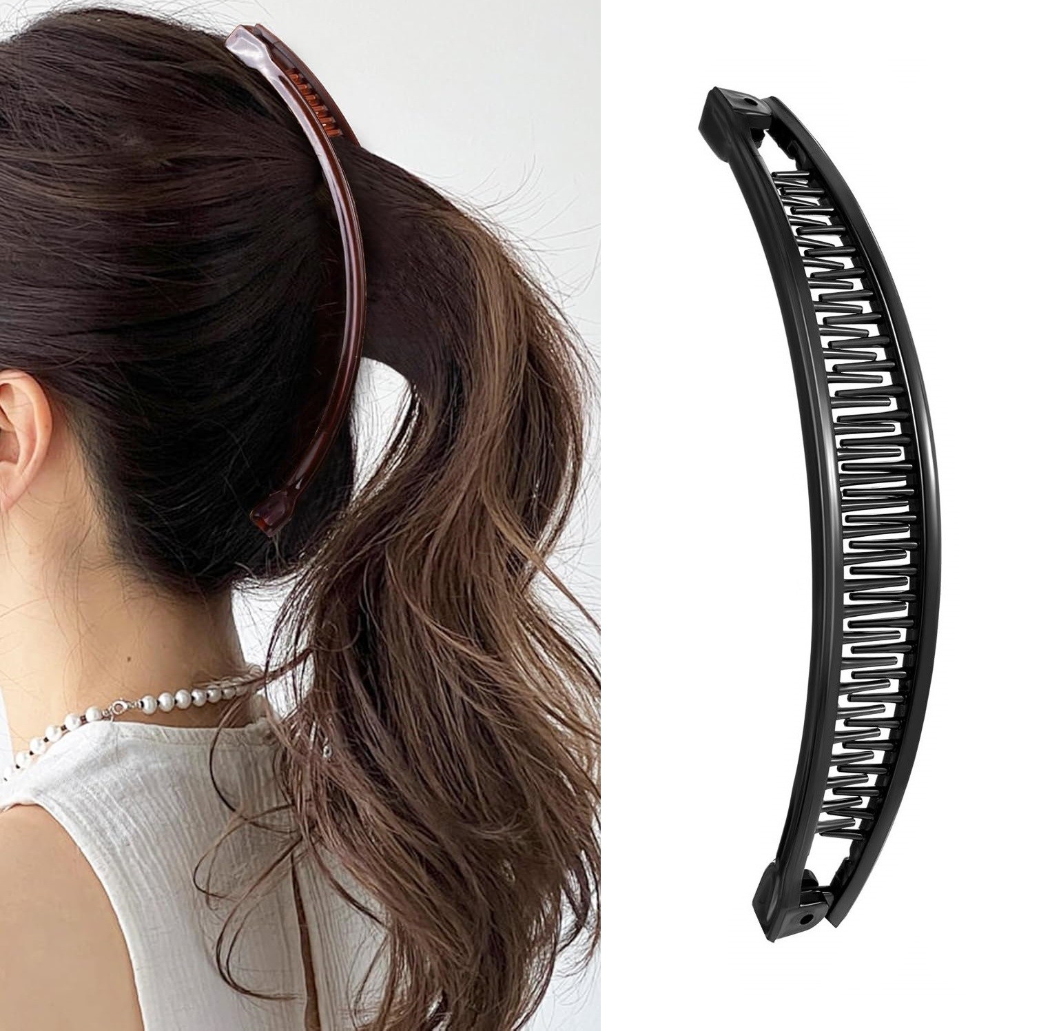 4× Women Clincher Combs Banana Combs Fishtail Fish Hair Clip Banana Clip Grip US