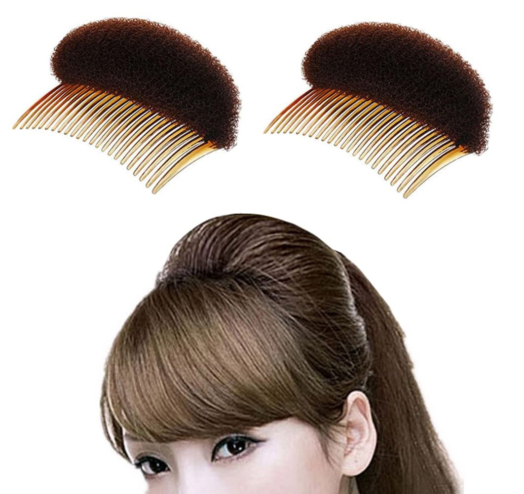 2Pcs Bump It Up Volume Hair Base Inserts with Comb Clip for Beehive Hairstyle…