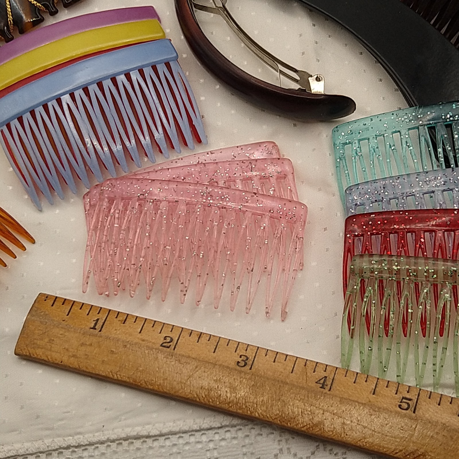 80s Hair Lot Claws Banana Clips Bun Chop Stick Barrette Side Comb Tortoise 30pcs