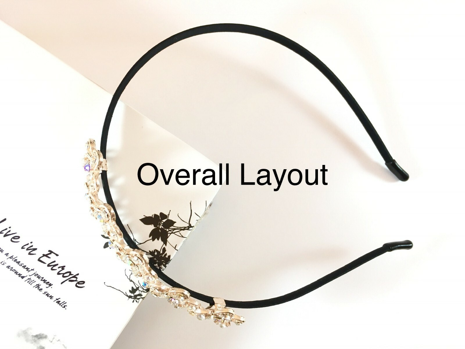 Skinny Black Headbands w/ Multi-Unique Shinny Designs(8 Options) Wedding/Casual