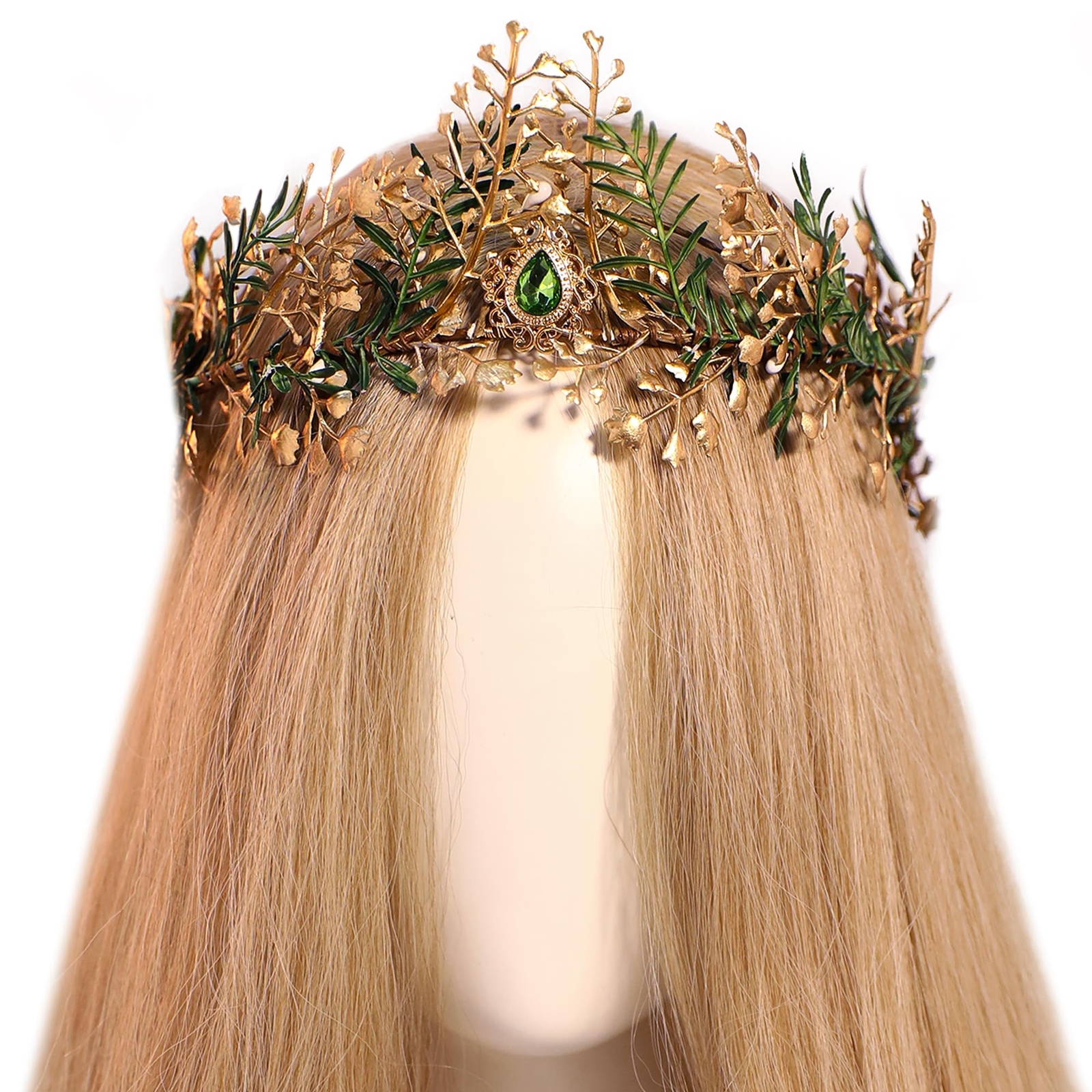 Woodland Fairy Flower Crown – Handmade Leaf Elf Crown Fairy Forest Headband w…