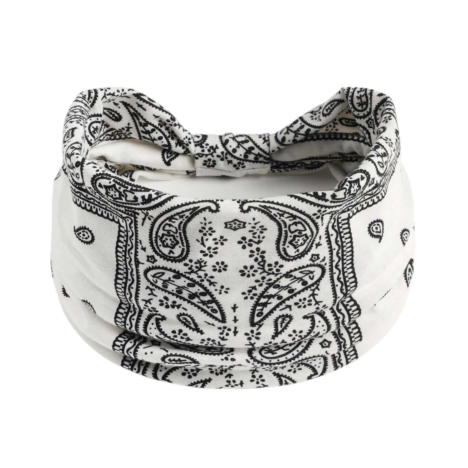 Bohemian Headbands for Women Cashew Flower Head Band Yoga Sports Hairband wide