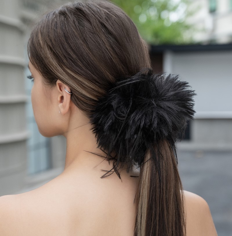 Faux Fur Trendy Hair Accessories Claw or Scrunchies for Long Hair Winter NWT