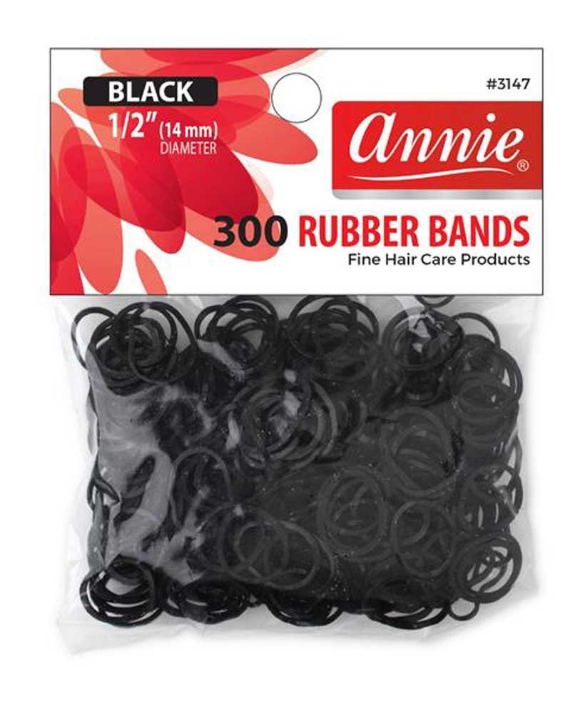 300 Black Rubber Bands 1/2″ Small Size – Hair, Office, Crafts, Multipurpose