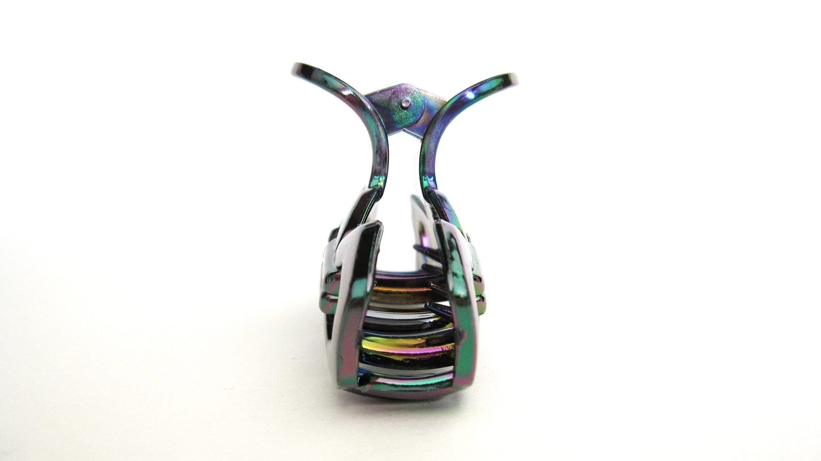 Metallic iridescent multi colored acrylic hair claw clip for long fine hair