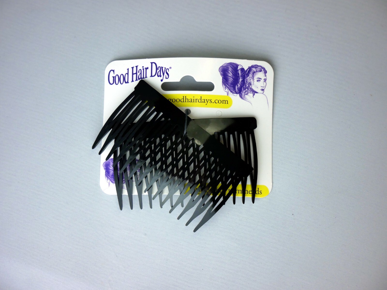 4 Combs x Good Hair Days 2 7/8″ Black Side comb hair comb Made in USA 42201