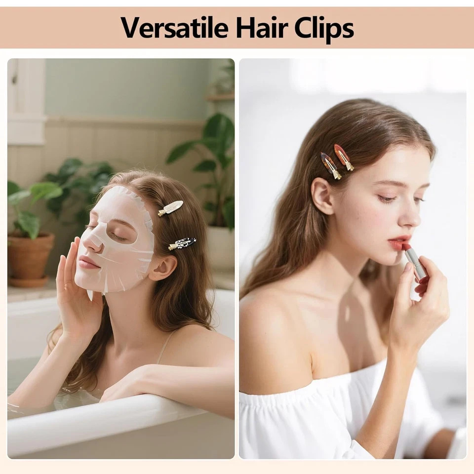 8 Pcs No bend Hair Clips No Crease Makeup Duckbill Clip No Dent Creaseless Flat
