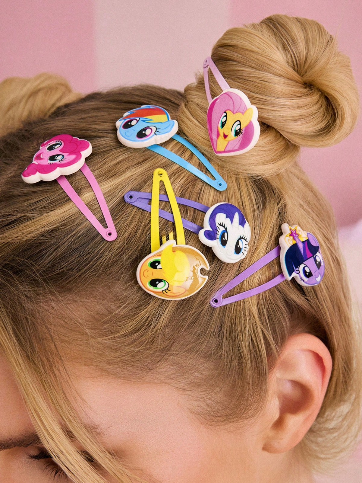My Little Pony Cute Kawaii Y2K Contour Barrettes Snap Hair Clips – 6 Pairs