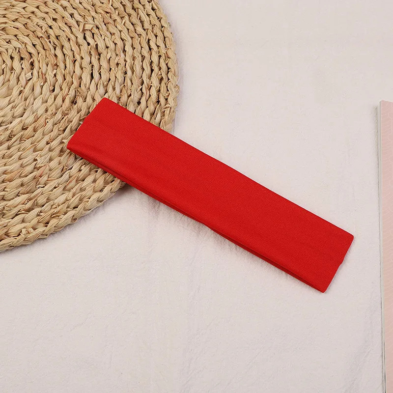 Stretchy Yoga Hair Bands Solid Color Tennis Elastic Headbands Fitness Women
